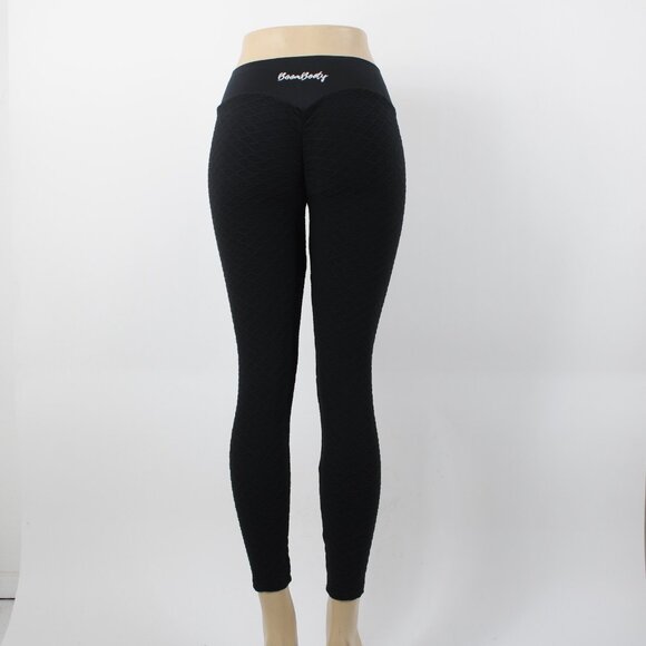 Boom Booty Sz L x 26 Black Elastic Waist Polyester Spandex Active Wear Pant - Picture 7 of 15